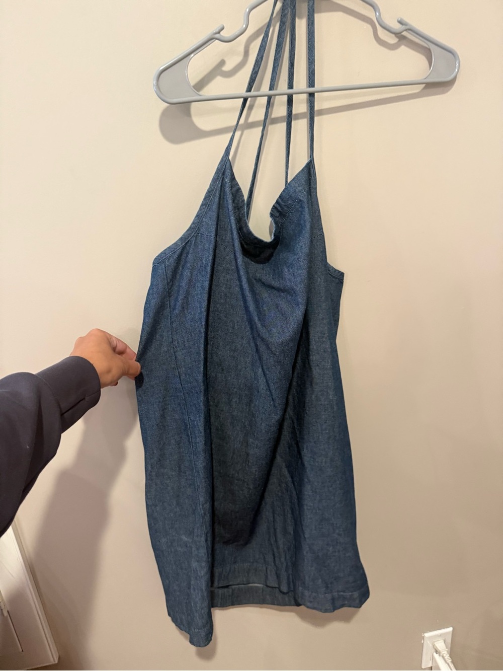 Rag & Bone Denim Tie Dress Rinse Blue Chambray L - Picture 7 of 13